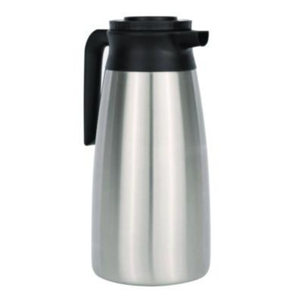 BUNN® Thermal Vacuum Pitcher, 64 oz, Stainless Steel/Black 39430.0000