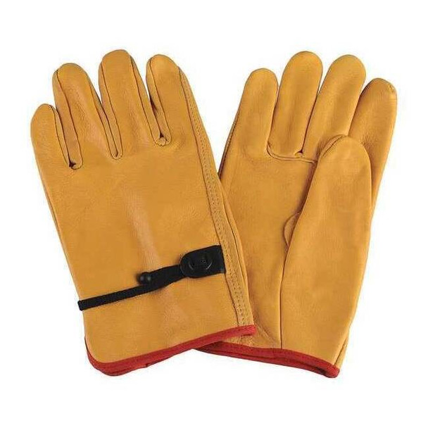 Leather Drivers Gloves, Cowhide, Cinch, Keystone Thumb, Gunn Cut, Yellow, M 1 PR