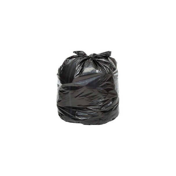Global Industrial Medium Duty Trash Bags 30-33 Gal 12 Mic Black 250 Bags/Case