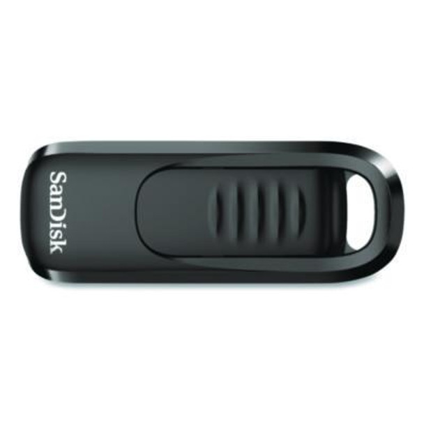 SanDisk® Ultra Slider USB 3.2 Type C Flash Drive, 64 GB, Black SDCZ480064GA46