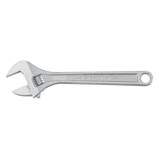 Craftsman Adj. Wrench,1 5/8" Jaw Capacity,12" L CMMT81624