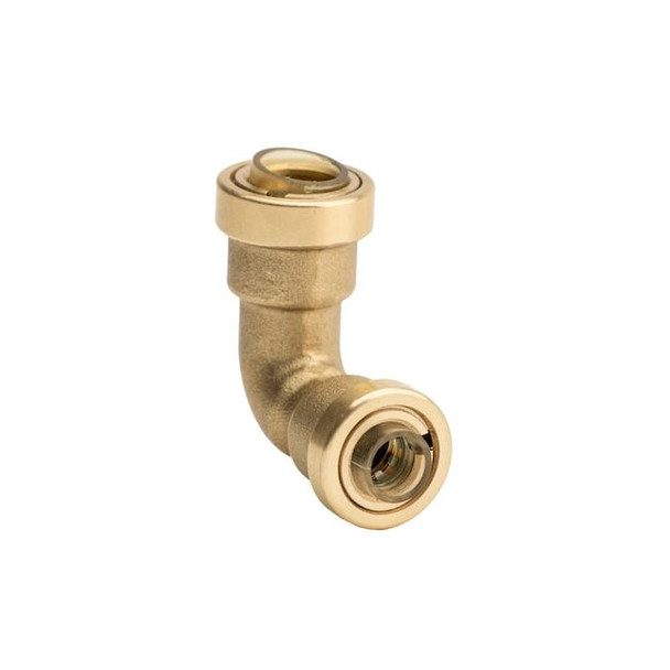 Quickfitting Elbow,Brass,Push-Fit3/8",Push-Fit1/2" HV-ER-500375