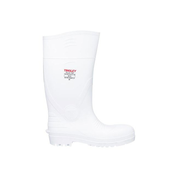 Tingley Men's Pilot G2 Tall Rubber Boots, Composite Toe, White, M4/W6 31268