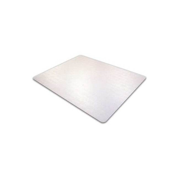 Floortex Chair Mat 48"x53", Traditional Lip Shape, Clear, for Carpet FR1113423LR