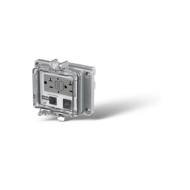Hubbell Wiring Device-Kellems Access Port,Power And Data,NEMA 12/4 PR205EB