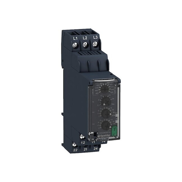 Schneider Electric Phase Control Relay, 9 Pins, 380-480V AC RM22TR33