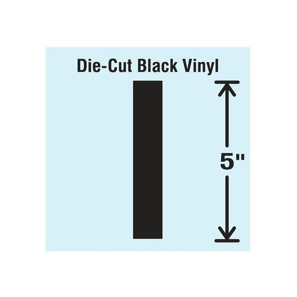 Stranco LetterLabel,Vinyl,5inH,2-3/4inW,PK10 DBV-5-I-10