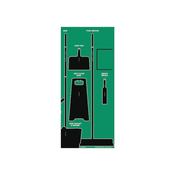 Manufacturer Varies Shadow Board, 68 in H, 30 in W, Green GPSM305
