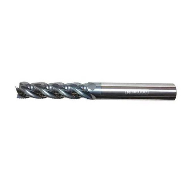 Micro 100 Carbide End Mill,1/2 In,Cut 2 In,4 FLT SHL-500-4X