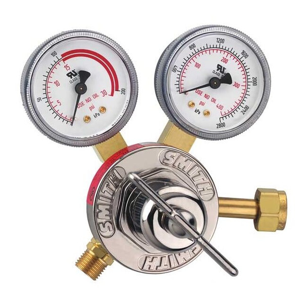 Gas Regulator, Acetylene, Single Stage, 9/16"-18 Outlet, 15 psi