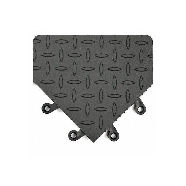 Wearwell Mat, Vinyl, 18 in W x 7/8 in Thick, 10 PK 590.78x18x18BK-CS10