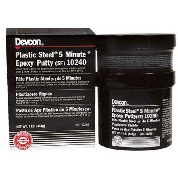 Devcon 10240 Plastic Steel 5 Minute Putty (SF) - 1-lb plastic steel 5 minute putty