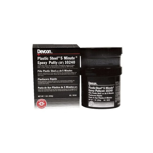 Devcon 10240 Plastic Steel 5 Minute Putty (SF) - 1-lb plastic steel 5 minute putty