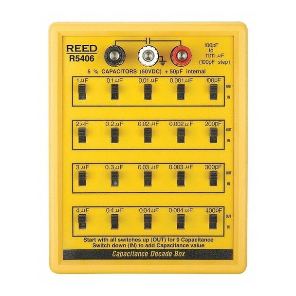 Reed Instruments Capacitance Decade Box,5 %,5, 2" D R5406