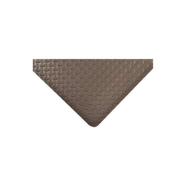 Antifatigue Mat, 15 ft. L x 3 ft. W, 1" Thickness, Vinyl, Diamond Plate, Black