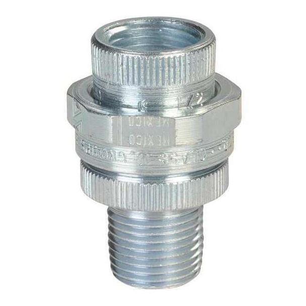 Rigid Union, 1 in, Threaded, Aluminum, Plain, Silver
