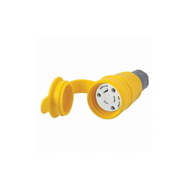 Hubbell Wiring Device-Kellems WT LckCon,Strt;20 A;Yellow,Elstmr,L7-20R HBL27W49