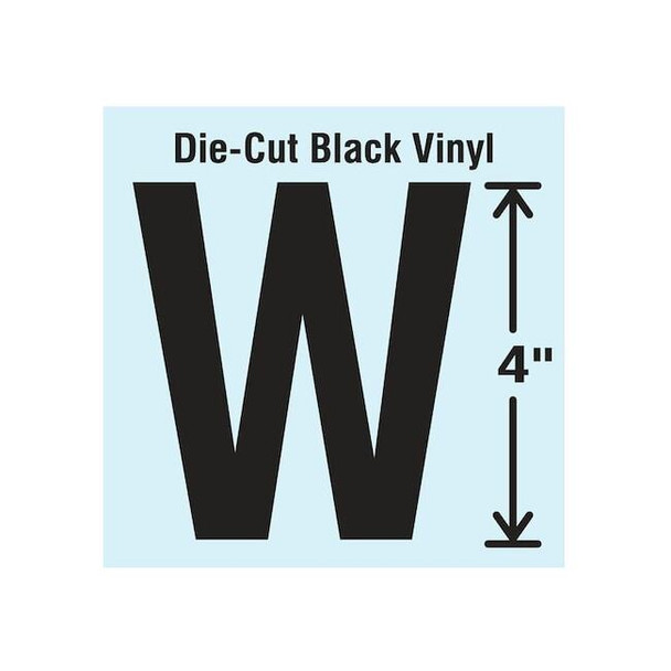 Stranco LetterLabel,Vinyl,4inH,2-1/4inW,PK10 DBV-4-W-10