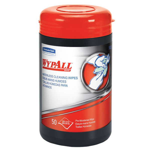 Kimberly-Clark Wypall Heavy-duty Waterless Hand Wipe 58310, Green, 50/canister