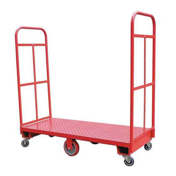 Dayton Platform Truck, Red, Steel, 2,000 lb 4VMC6