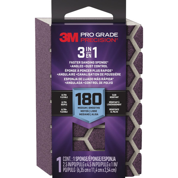3M 180g 3in1 Sanding Sponge DCDA180-PGP-1T
