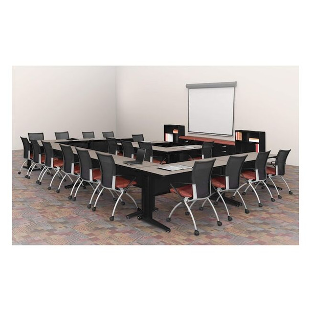 Fusion Fusion Training Tables, 60 W, 24 L, 29 H, Wood, Metal Top MFTT6024PL