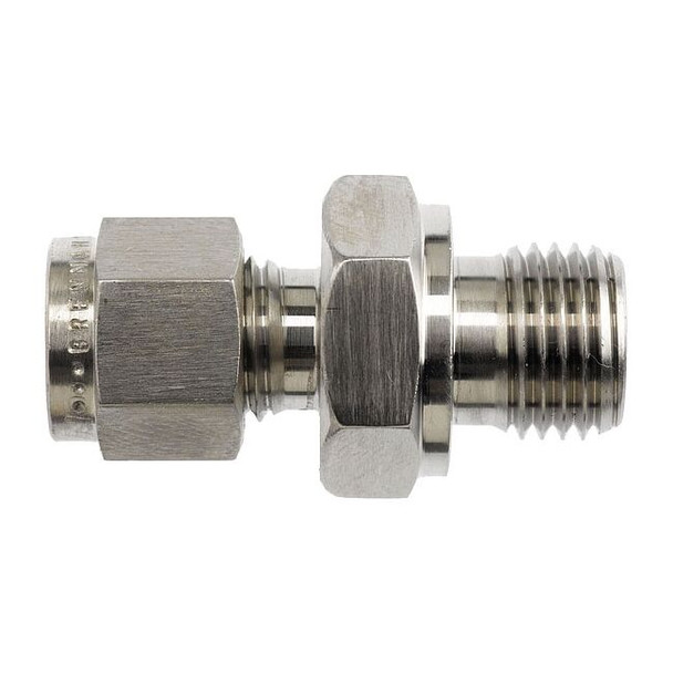 Brennan Industries Strt, SS, Comp. 3/8 in, MBSPP 3/8 in N7002-06-04-SS
