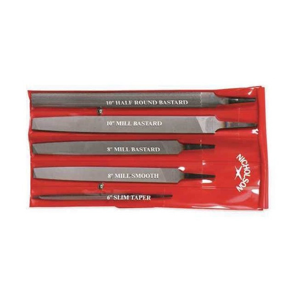 Crescent Nicholson 5 Piece 6", 8"& 10" General Purpose File Set 22040NNN