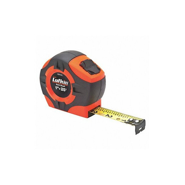 Crescent Lufkin 1" x 25' Quikread Power Return Yellow Clad Tape Measure PQR1425N
