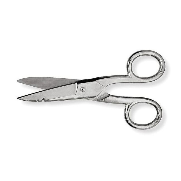 Crescent Wiss 5" Electrician Scissors with Serrated Bottom Blade - Carded 175E5V