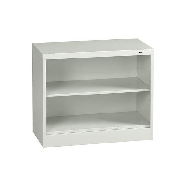 Tennsco 2-Shelf Bookcase, All Welded Steel 30"x36" Light Grey BC18-30 LIGHT GREY