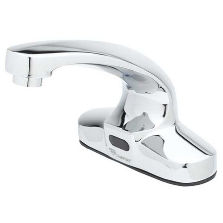 Sensor 4" Mount, 3 Hole Low Arc Bathroom Faucet, Polished chrome