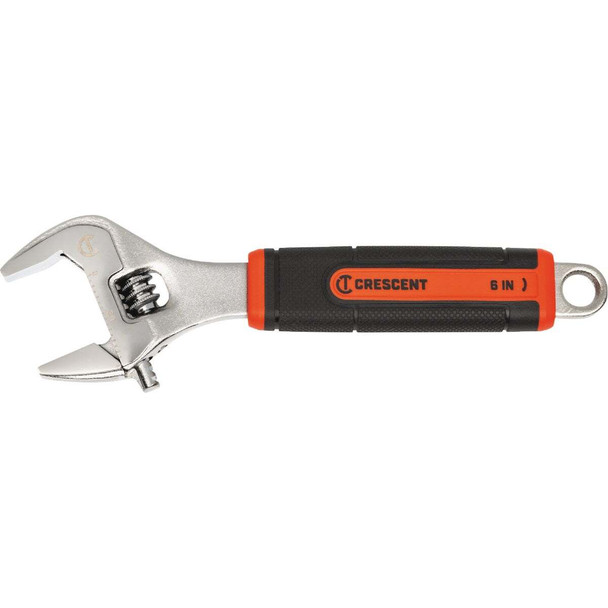 Crescent 6 In. Comfort Grip Adjustable Wrench with Quick-Fit-Jaw AC36CVS