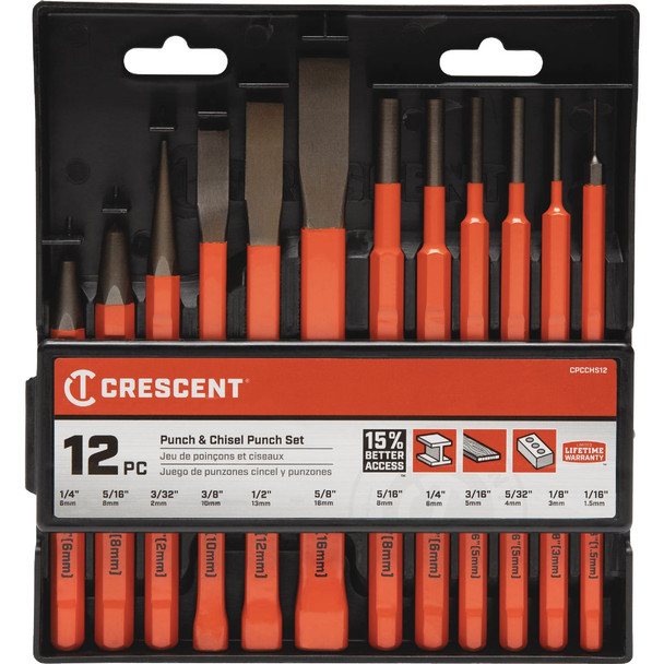 Crescent Punch & Cold Chisel Set (12-Piece) CPCCHS12