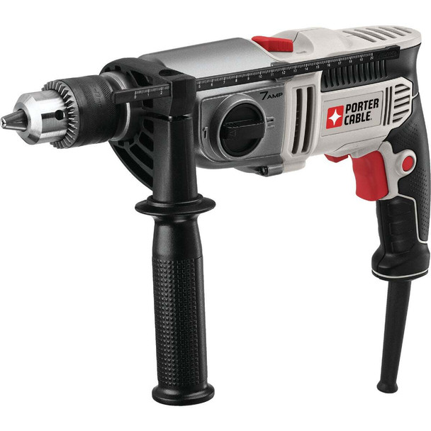 Porter Cable 1/2 In. Keyed 7.0-Amp VSR 2-Speed Electric Hammer Drill PC70THD