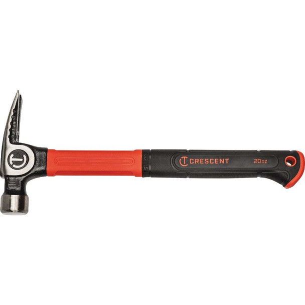 Crescent 20 Oz. Smooth-Face General Purpose Claw Hammer with Fiberglass Handle