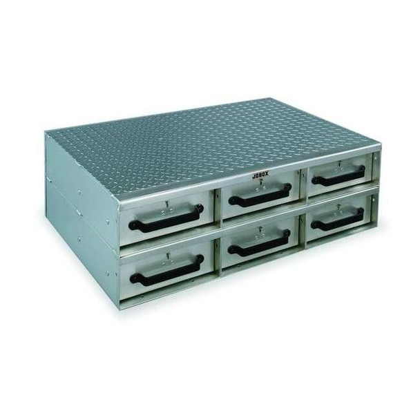 6 Drawer Short Floor Heavy-Duty Aluminum Drawer Storage 36"W x 12"H x 26"L