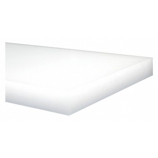 Off-White HDPE Sheet Stock 12" L x 12" W x 0.188" Thick