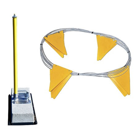 Garlock Safety Systems Warning Line System,Yellow,100 ft L 436-001-001