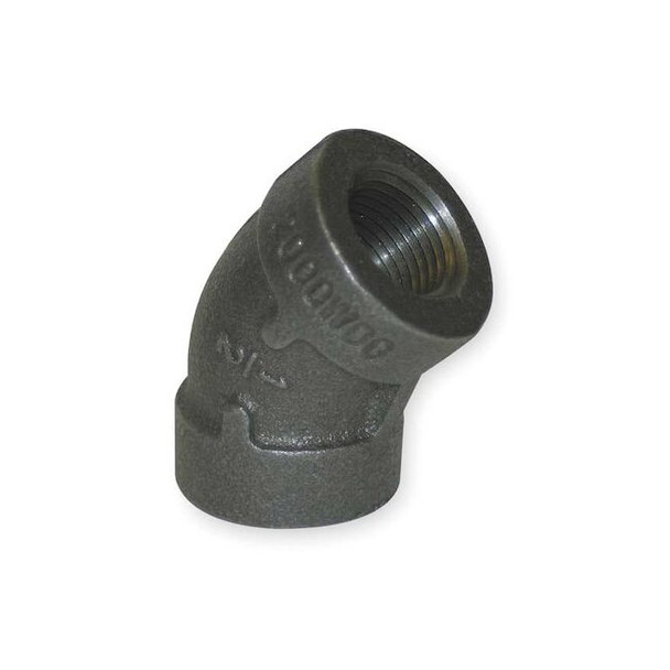 45 Degree Elbow 45 Degree Elbow, 3" Pipe, FNPT, Malleable Iron, Class 300