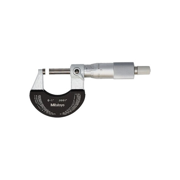 Mitutoyo Outside Micrometer,0-1 in Range 102-327-10