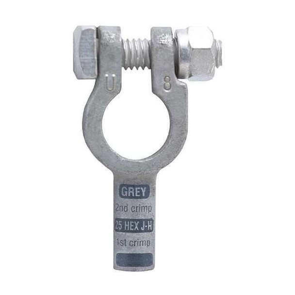 Fusion Straight Battery Terminal,8 ga.,Gray 4008U