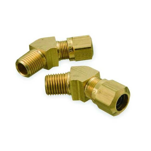 Weatherhead Elbow, Brass, Comp. 1/2 in, Comp. 5/8 in 1480X8X8