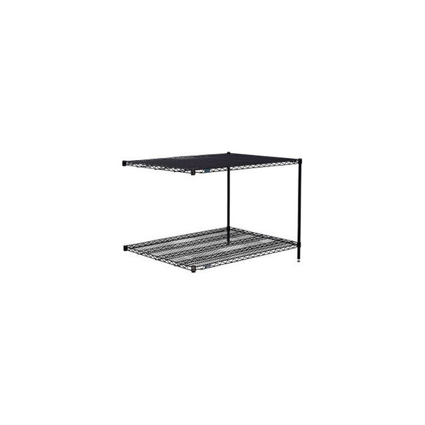 Nexel 2 Shelf Black Epoxy Wire Shelving Unit Add On 72""W x 36""D x 34""H
