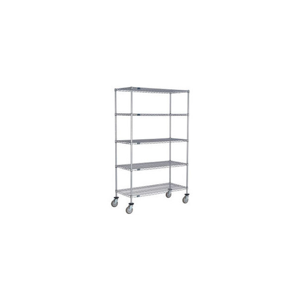 Nexel 5 Shelf Truck Nexelate 54""W x 14""D x 60""H Polyurethane Swivel Casters