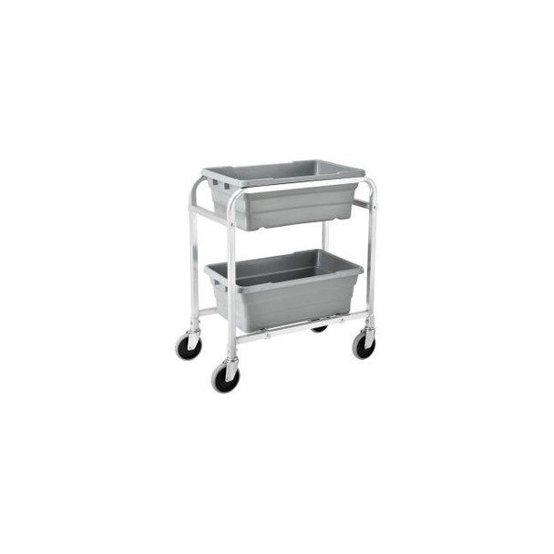 Global Industrial NSF Aluminum Lug Cart 28""L x 16""W x 33""H 2 Tote Capacity Un