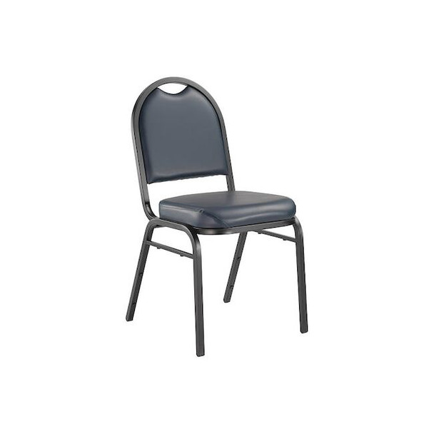 National Public Seating Stacking Chair, 9200 Series, Vinyl Blue 9204-BT