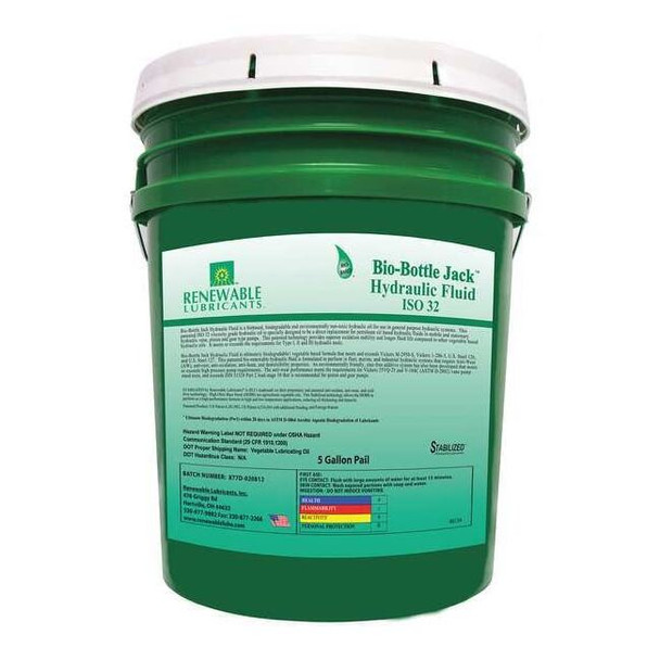 5 gal Pail, Hydraulic Oil, 32 ISO Viscosity, Not Specified SAE