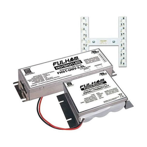 Fulham LED Emrg Driver,4W,UL Listed,1250 lm,7Ah FHSKITT10SHF