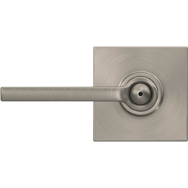 Schlage F Series Latitude Lever Collins Satin Nickel Bed & Bath Lock